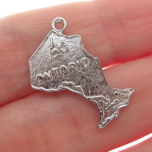 BREADNER CO. 925 Sterling Silver Vintage Ontario Canada Minimalist Charm Pendant