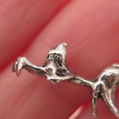 925 Sterling Silver Vintage Daffy Duck Oxidized 3D Mini Charm Pendant