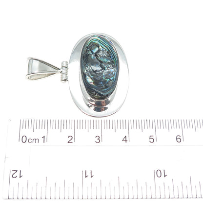 ATI ANNIKA WITT 925 Sterling Silver Vintage Mexico Abalone Shell Charm Pendant