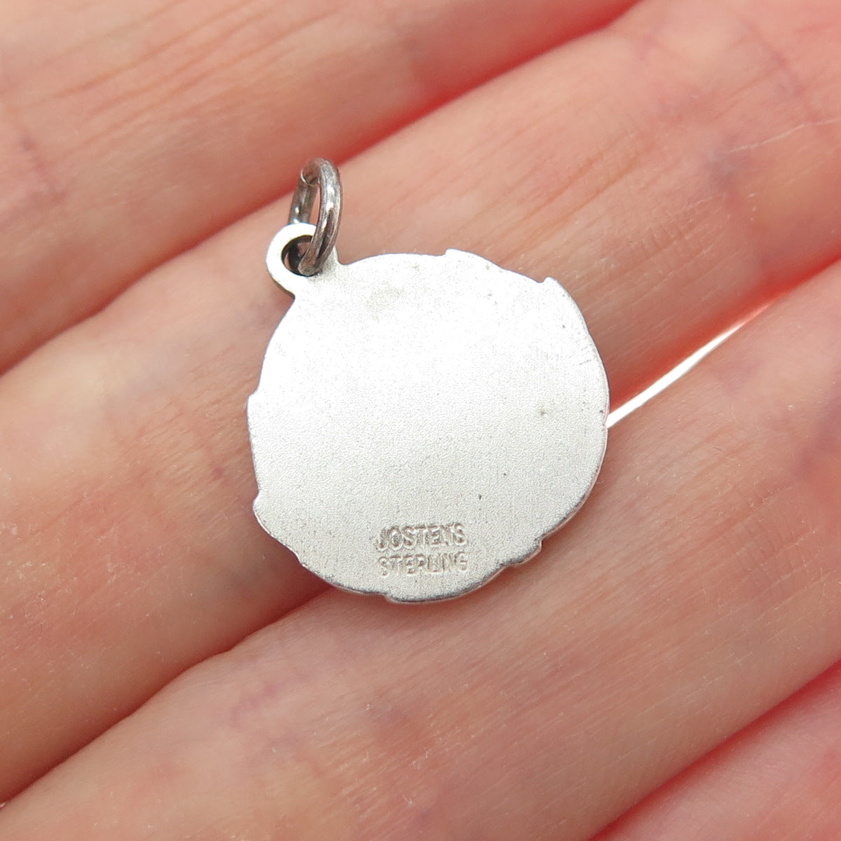 JOSTENS 925 Sterling Silver Antique LI Rail Road Co Minimalist Charm Pendant
