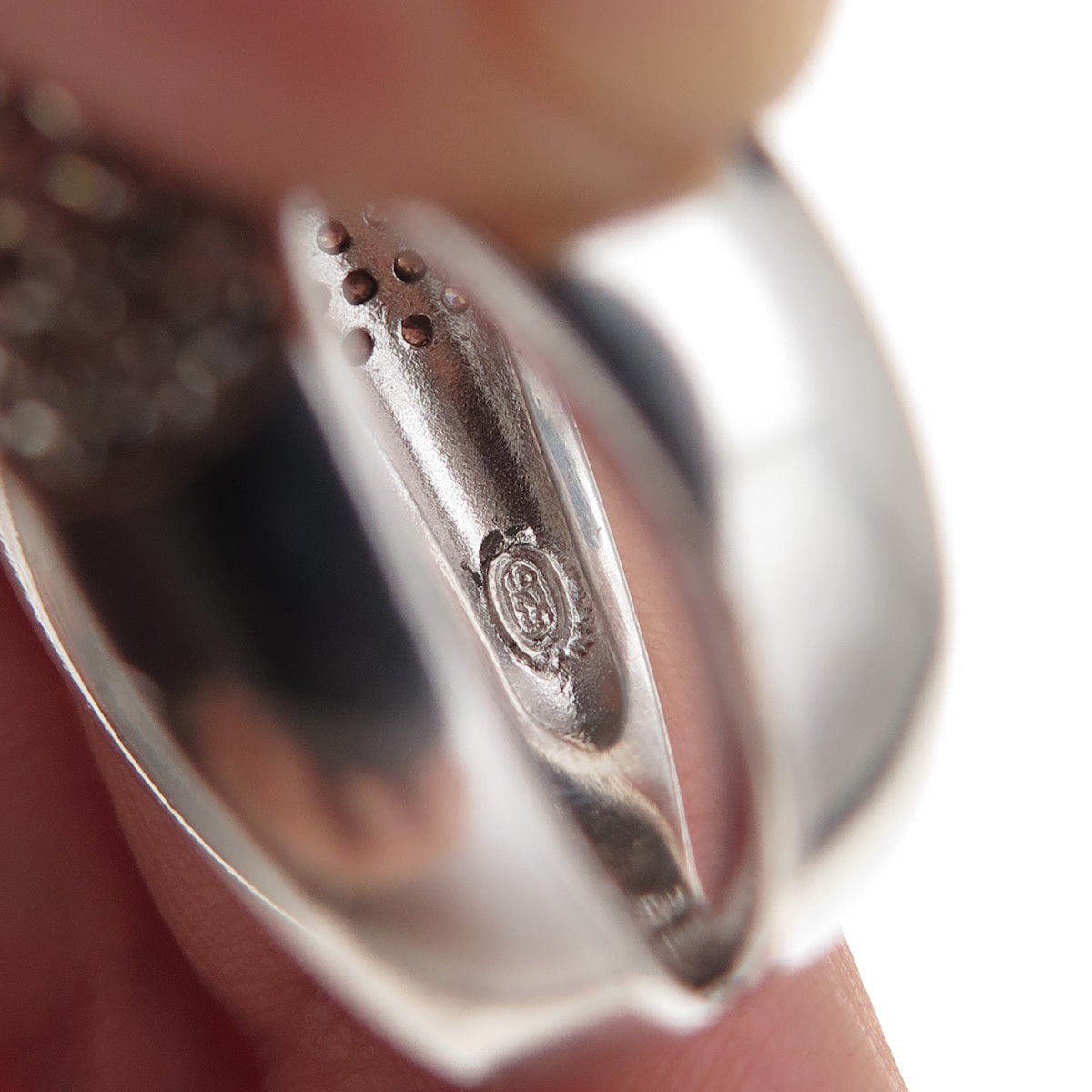 925 Sterling Silver Round-Cut C Z Crisscross Ring Size 8.25