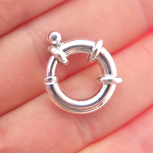 925 Sterling Silver Vintage Bracelet / Necklace Spring Ring Lock Clasp