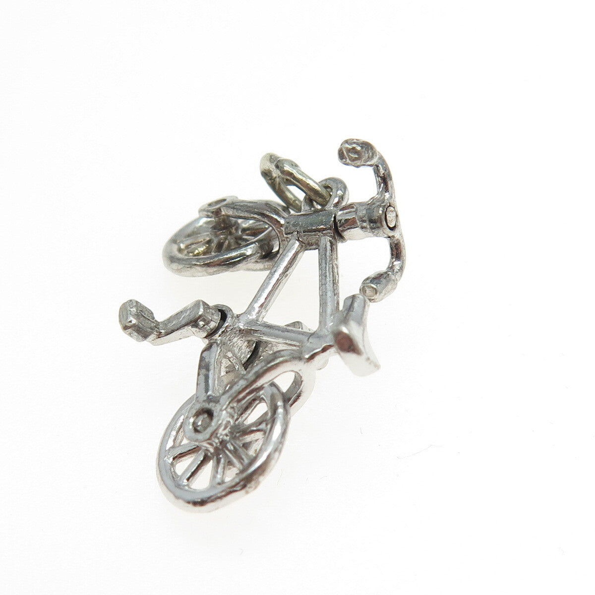BEAU 925 Sterling Silver Vintage Bicycle 3D Pendant