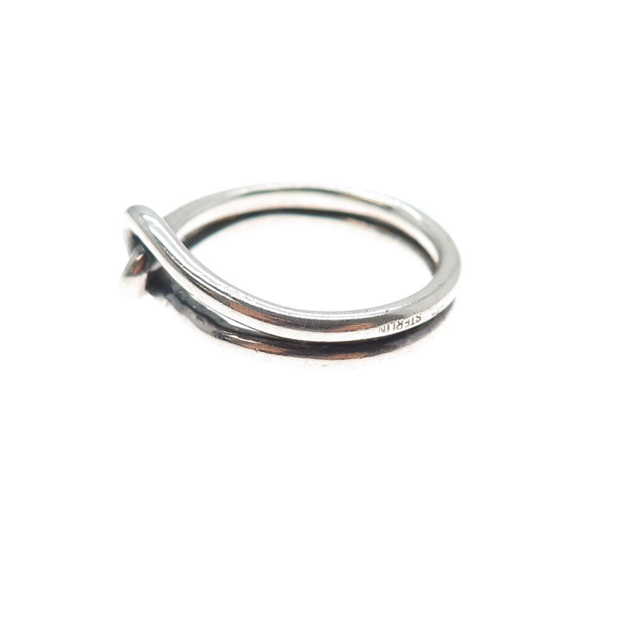 925 Sterling Silver Vintage Love Interlocked Oxidized Ring Size 6.75