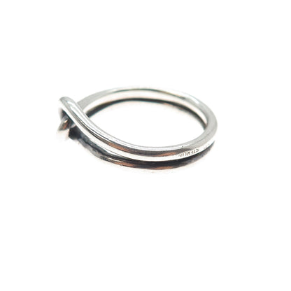 925 Sterling Silver Vintage Love Interlocked Oxidized Ring Size 6.75