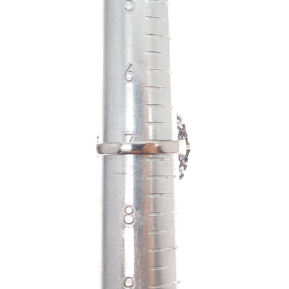 925 Sterling Silver Real Larimar & Amethyst Ring Size 7.25