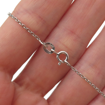 Chuck Clemency 925 Sterling Silver Real Tanzanite Cable Chain Necklace 18"