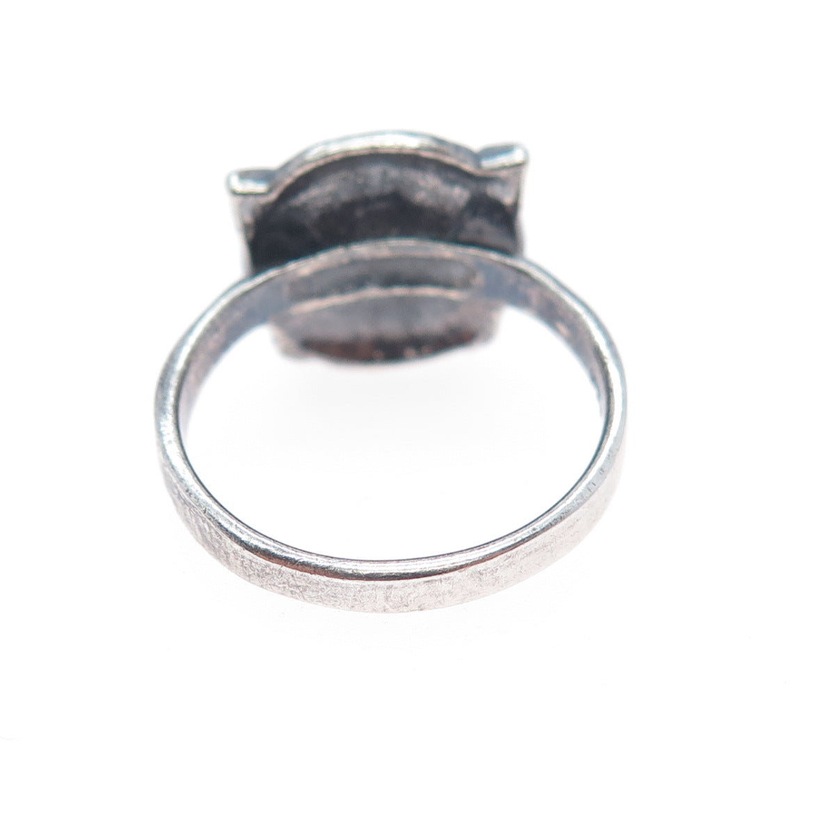 925 Sterling Silver Vintage Cherub Oxidized Ring Size 5.5