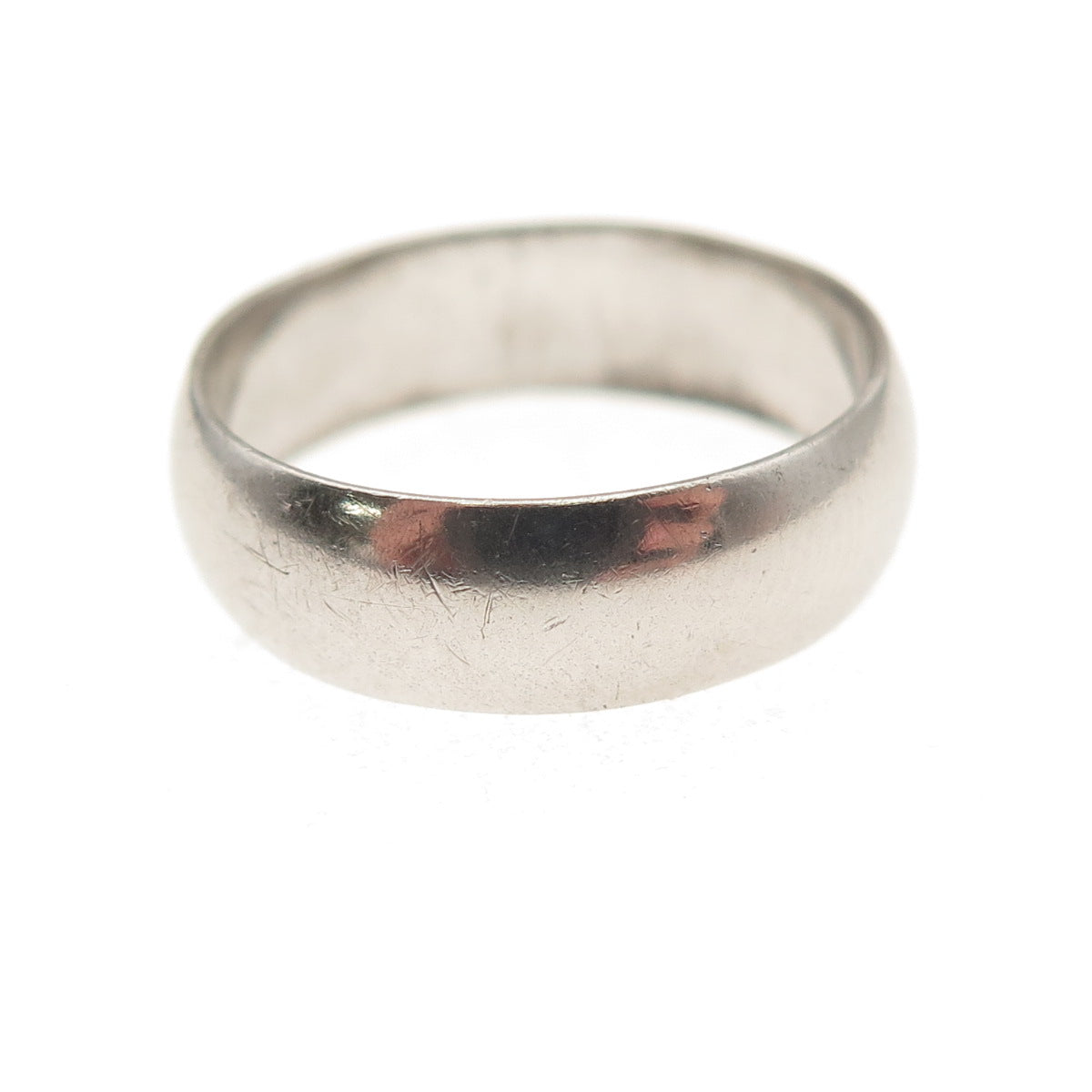 Legi 925 Sterling Silver Antique Art Deco Classic Wedding Band Ring Size 6