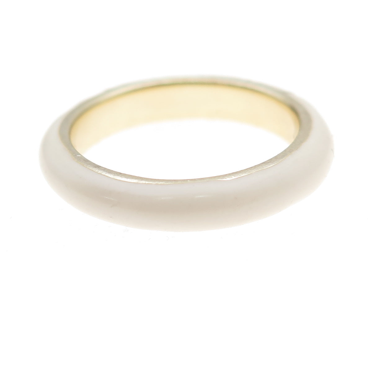 La Soula 925 Sterling Silver Gold Plated Enamel Real Diamond Band Ring Size 7.25