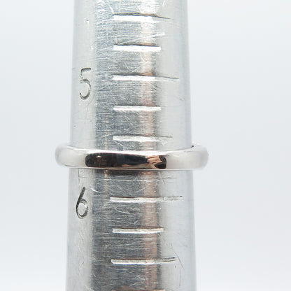925 Sterling Silver Princess-Cut C Z Ring Size 5.75