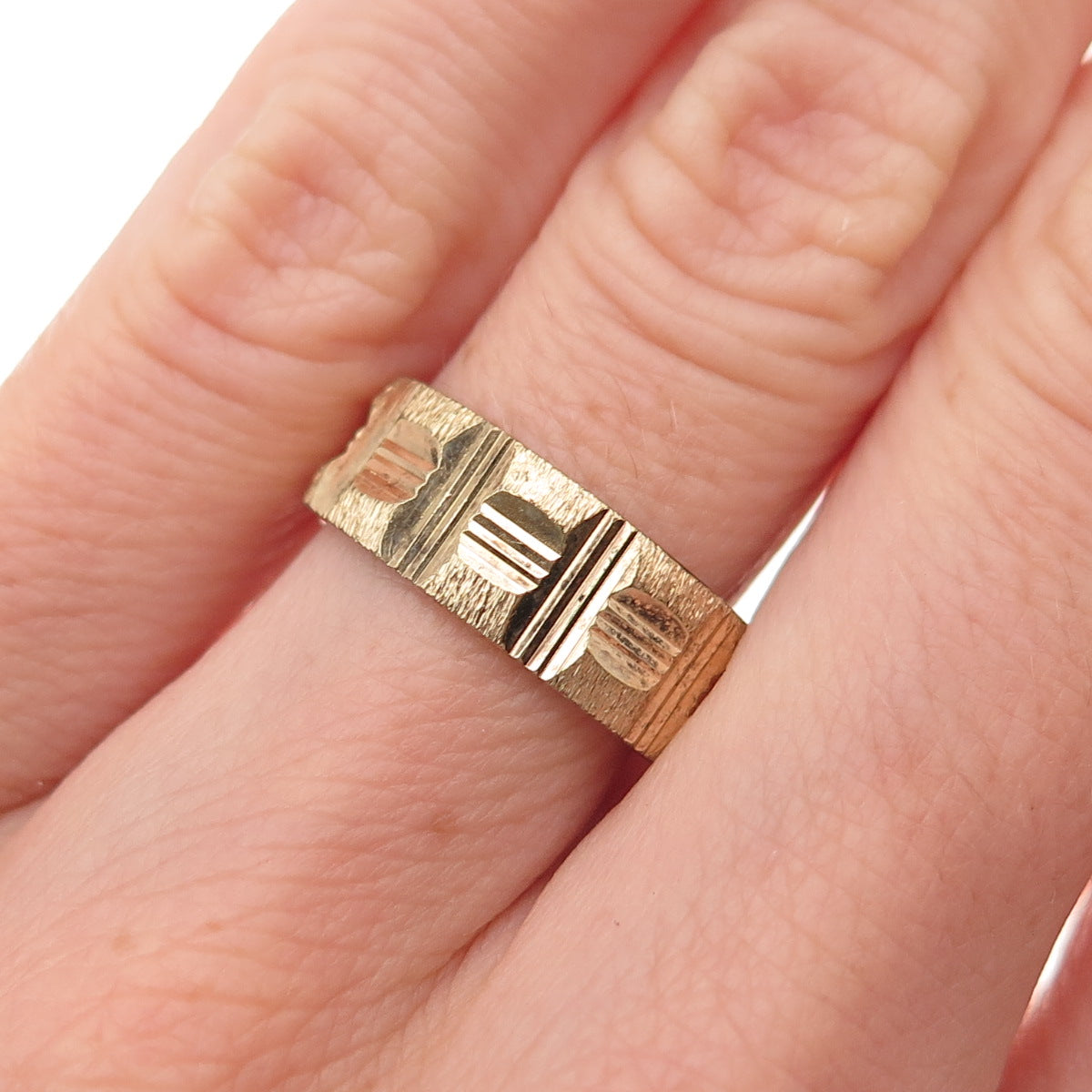 Vargas & Karatclad 18K Gold High Grade Electroplate Antique Art Deco Ring Size 6