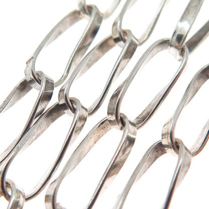 830S Silver Vintage Scandinavian Modernist Twisted Chain Necklace 16"
