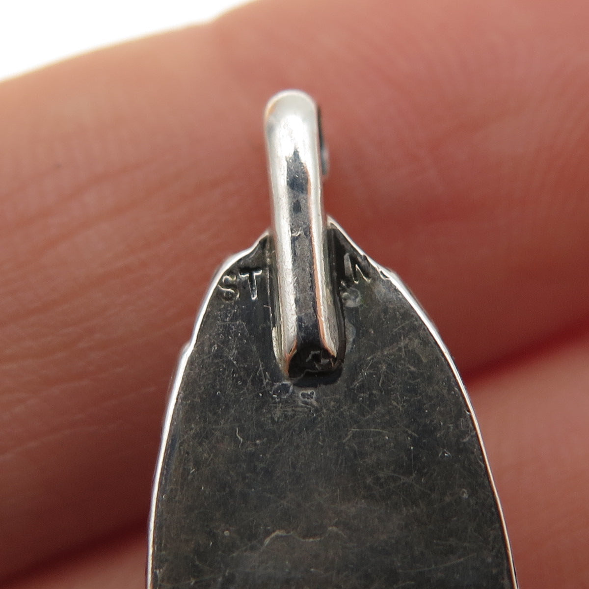 Old Pawn 925 Sterling Silver Vintage Southwestern MOP Tribal Charm Pendant