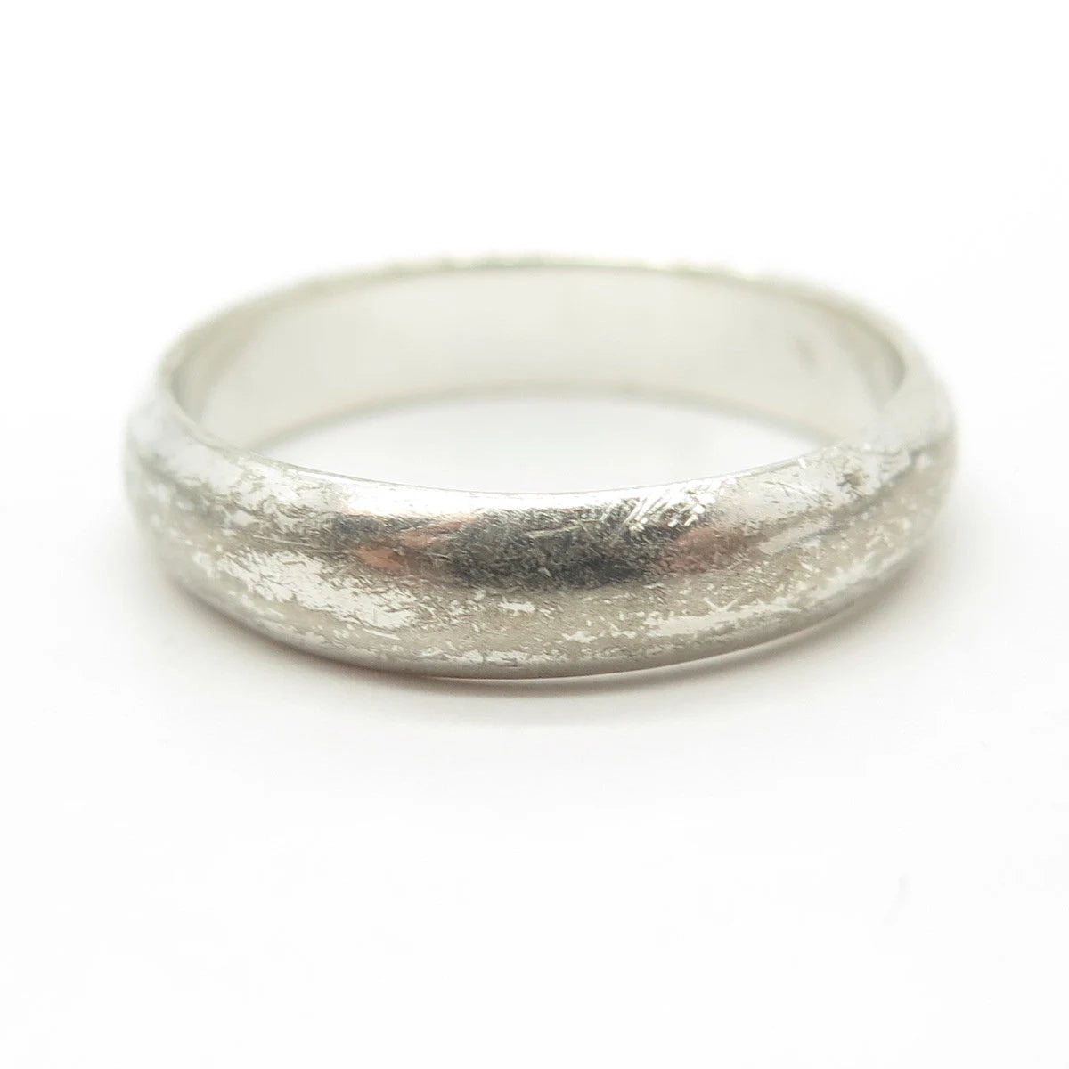 925 Sterling Silver Vintage Classic Wedding Band Ring Size 11