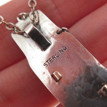 Old Pawn Sterling Silver 2-Tone Antique Southwestern Native Dagger Pin Brooch