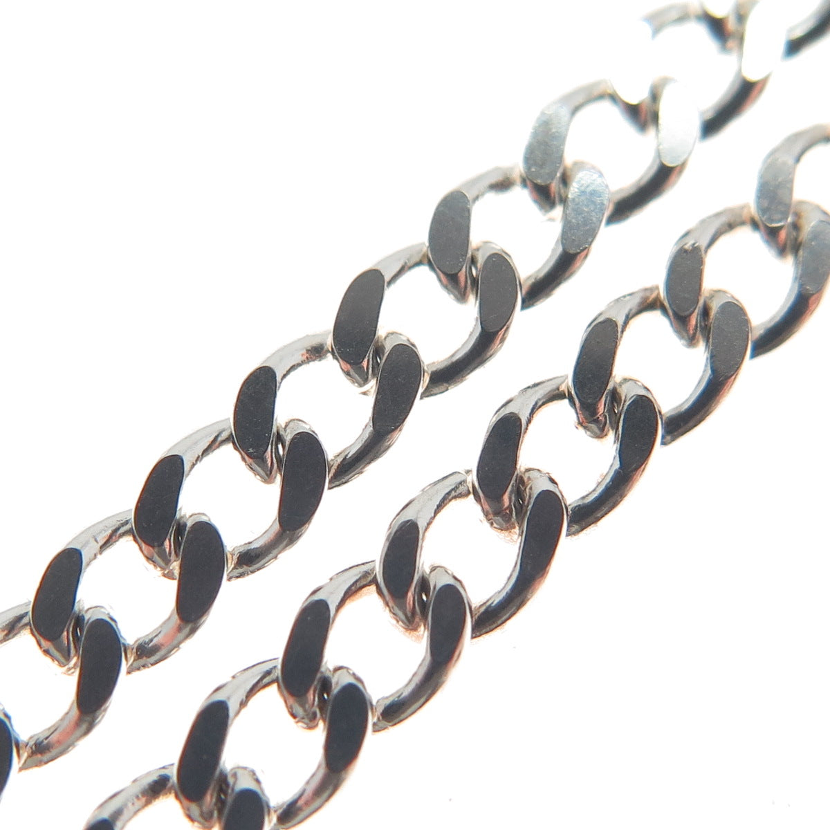 925 Sterling Silver Italy Curb Chain Necklace 16"