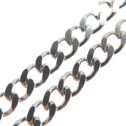 925 Sterling Silver Italy Curb Chain Necklace 16"
