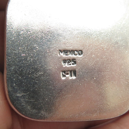 925 Sterling Silver Vintage Mexico Roman Glass Pendant