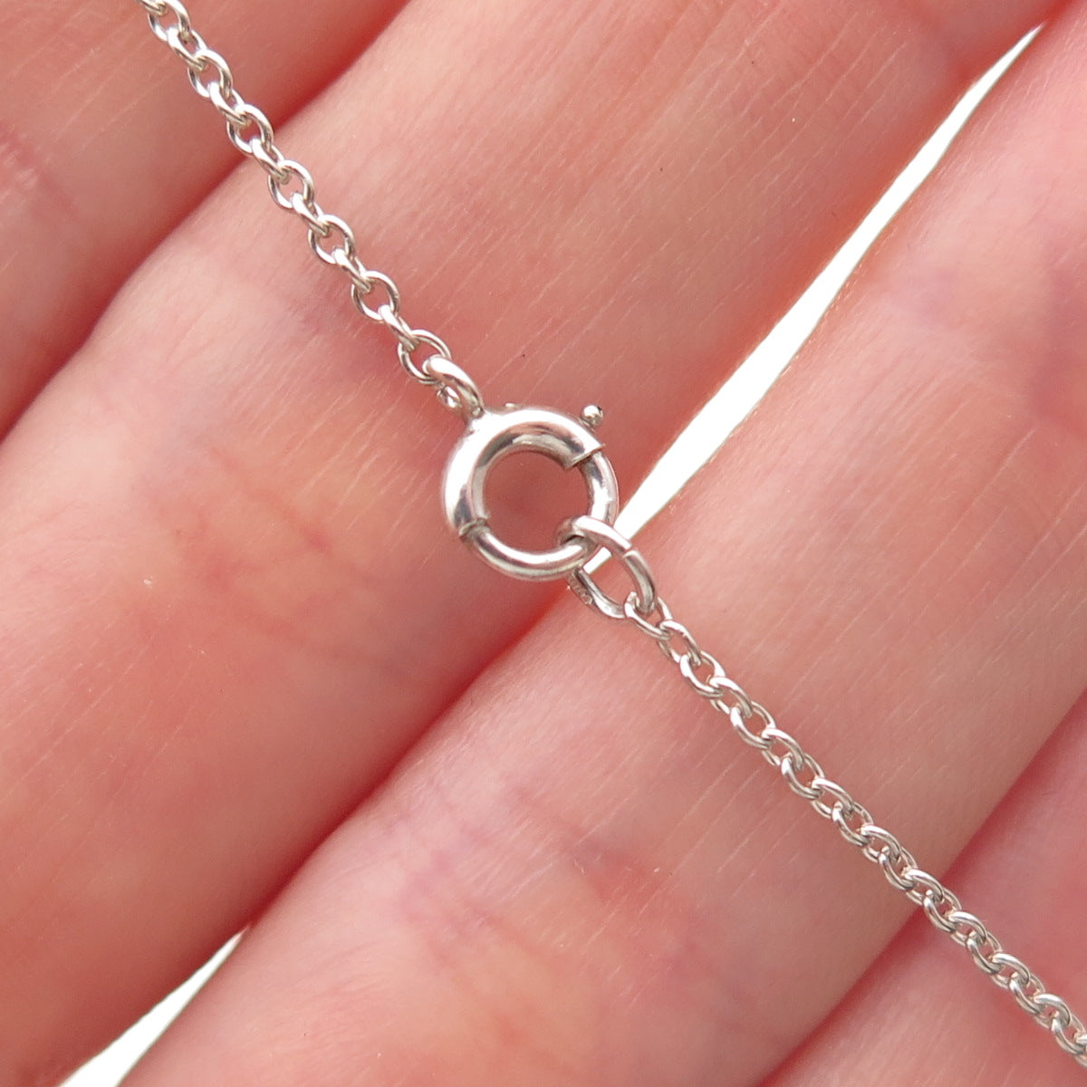 Binder Bros Sterling Silver Antique Art Deco Locket Pendant Chain Necklace 20"