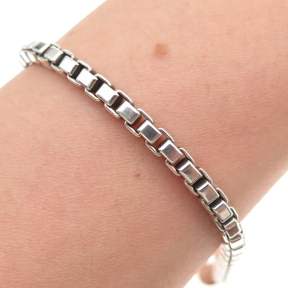 Tiffany & Co. 925 Sterling Silver Vintage Venetian Link Bracelet 7.25"