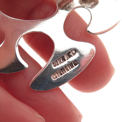 925 Sterling Silver Vintage Mexico Modernist Slide Pendant
