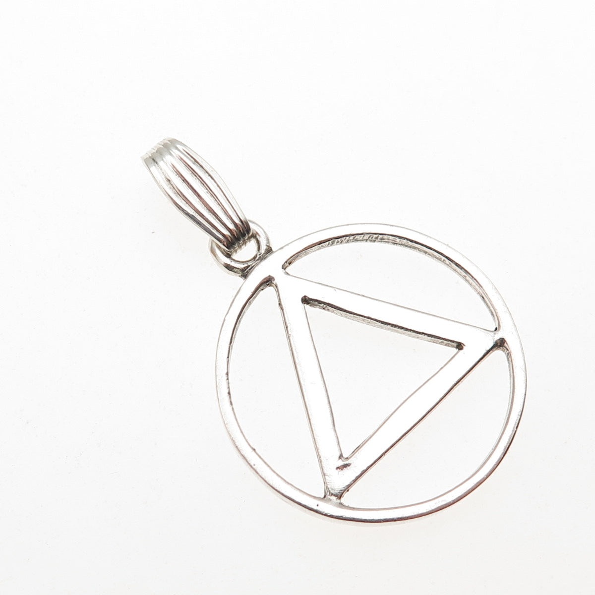 CB Stark 925 Sterling Silver Vintage Alcoholics Anonymous Charm Pendant