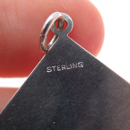 925 Sterling Silver Vintage Happy Anniversary Charm Pendant