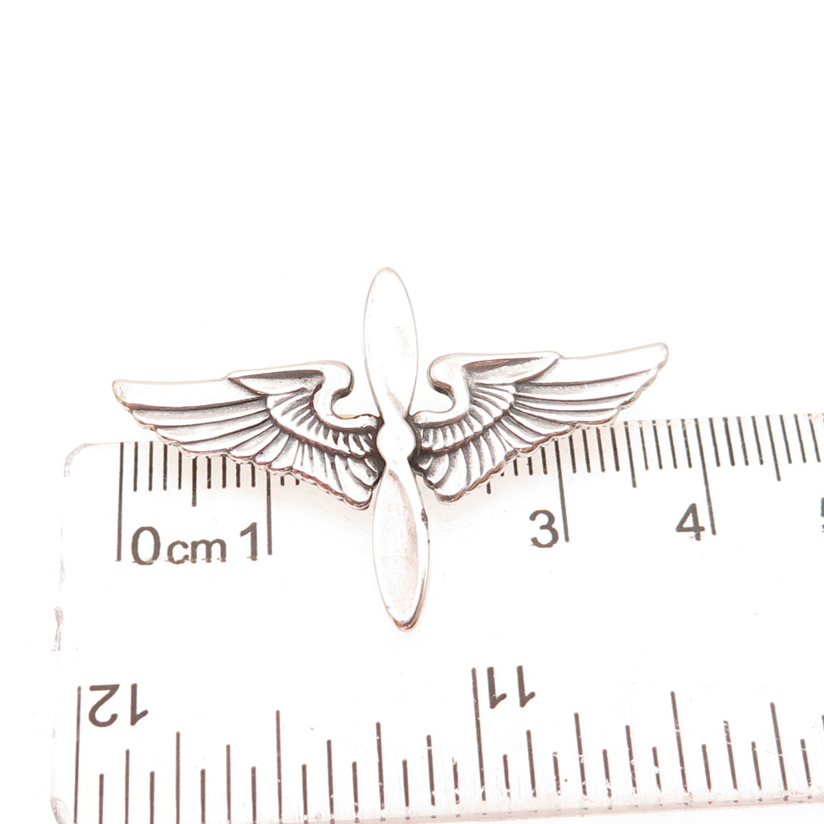 925 Sterling Silver Antique WWII US Army Air Force Pilot Wings Pin Brooch