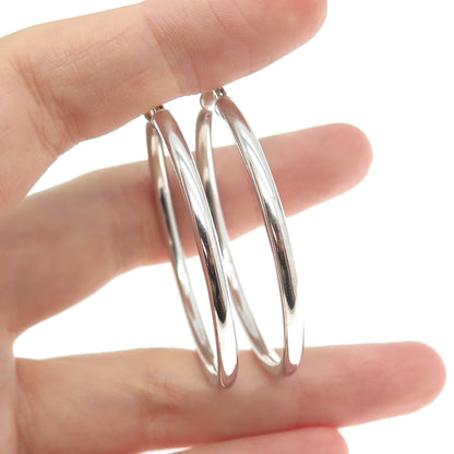 925 Sterling Silver Tube Hoop Earrings