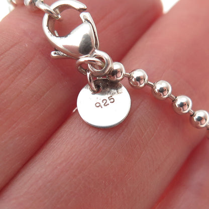 TIFFANY & CO. 925 Sterling Silver Vintage Ball Beaded Chain Necklace 32"