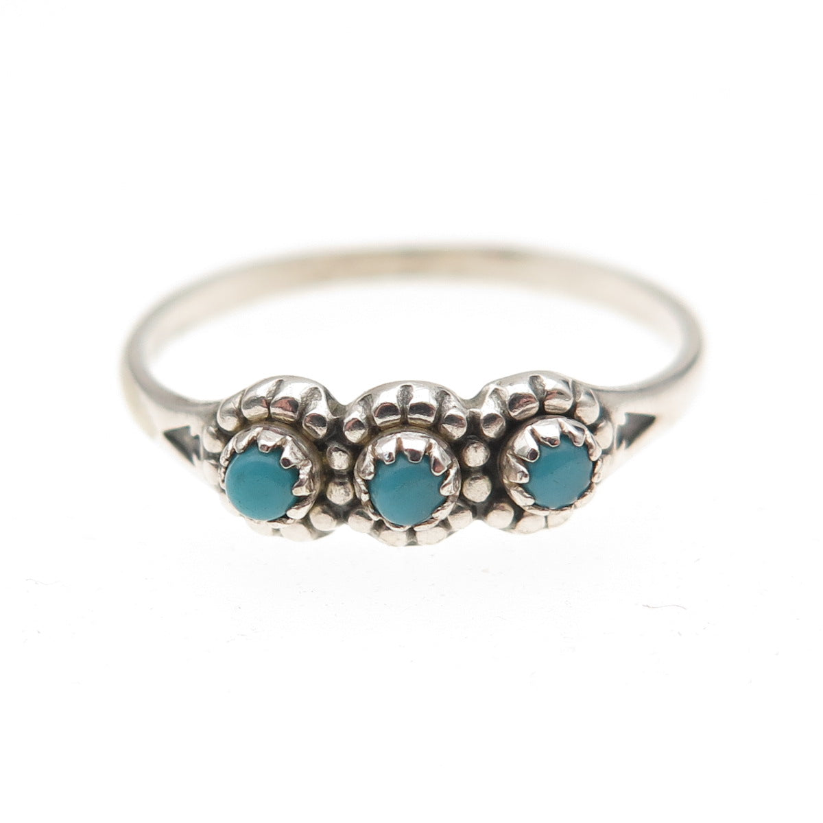 Bell Trading Post Old Pawn 925 Sterling Silver Vintage Turquoise Ring Size 6.75