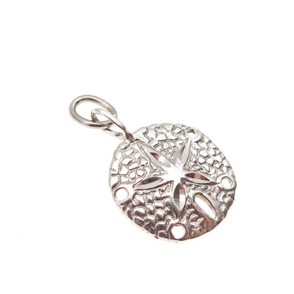 925 Sterling Silver Vintage Sand Dollar Mini Charm Pendant