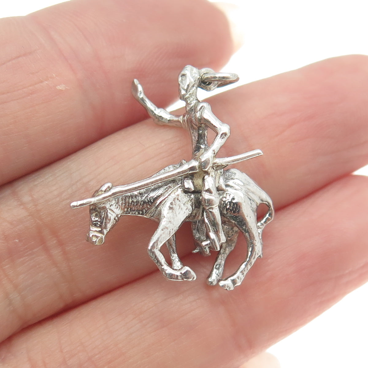 925 Sterling Silver Vintage Nomad on Donkey Charm Pendant