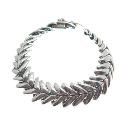 925 Sterling Silver Vintage Mexico Arrow Link Oxidized Bracelet 7"