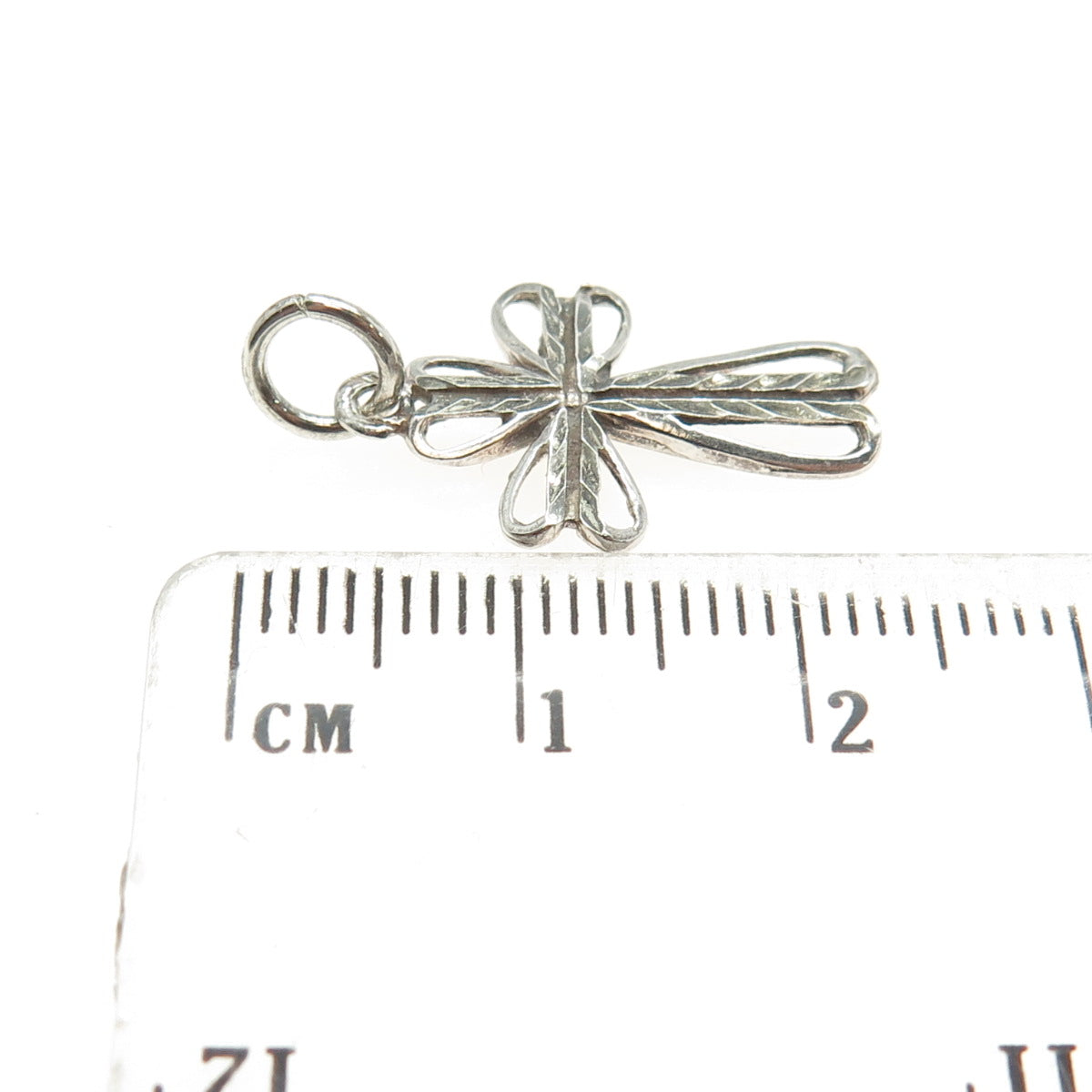 925 Sterling Silver Vintage Diamond-Cut Cross Oxidized Minimalist Charm Pendant