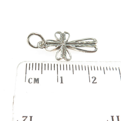 925 Sterling Silver Vintage Diamond-Cut Cross Oxidized Minimalist Charm Pendant