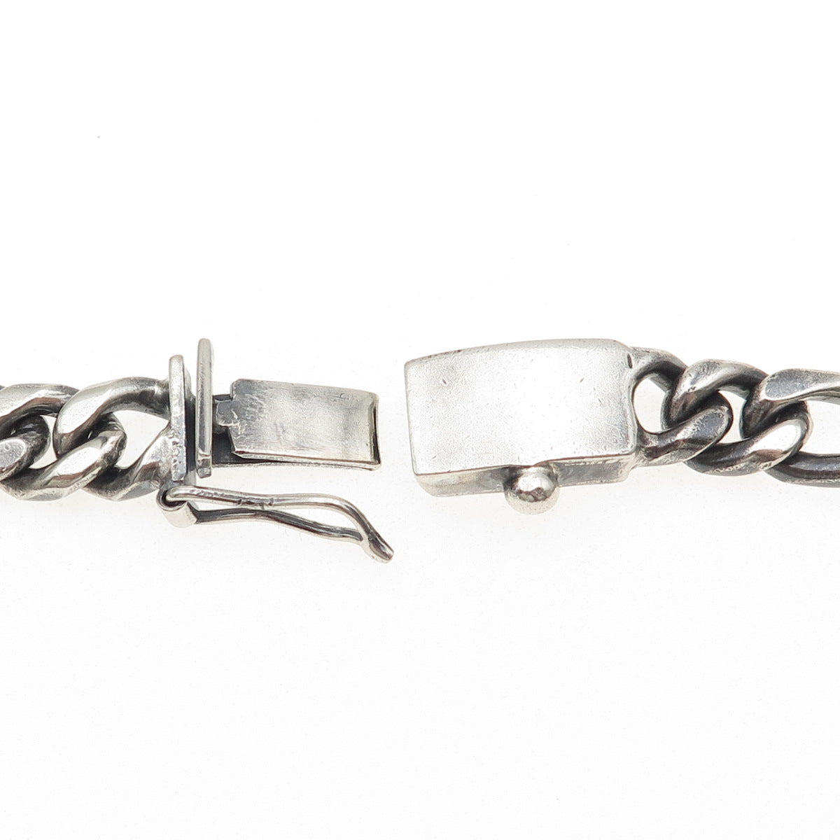 925 Sterling Silver Vintage Mexico Heavy 190.9g Figaro Chain Necklace 26"