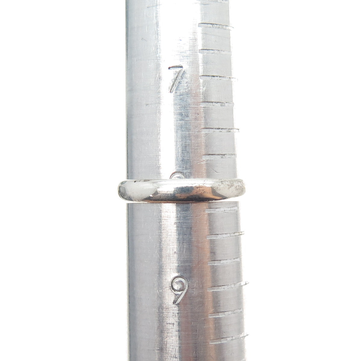 925 Sterling Silver Vintage Real Green Amethyst Swirl Beaded Ring Size 8.25