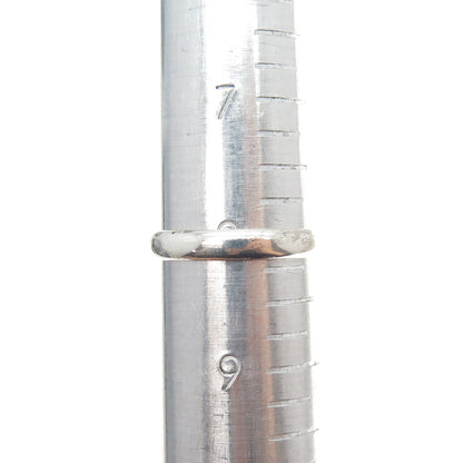 925 Sterling Silver Vintage Real Green Amethyst Swirl Beaded Ring Size 8.25