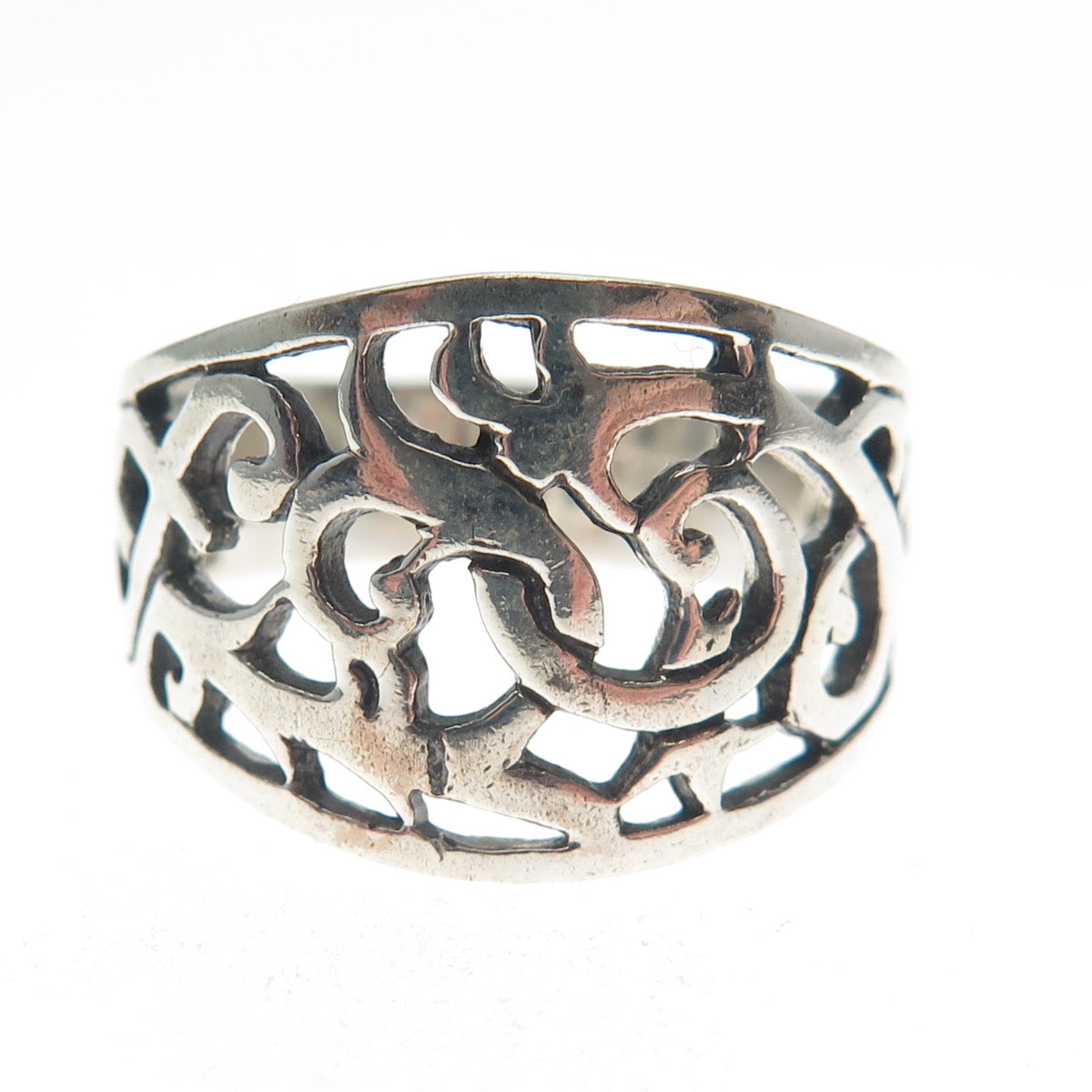925 Sterling Silver Vintage Celtic Knot Ring Size 9.25