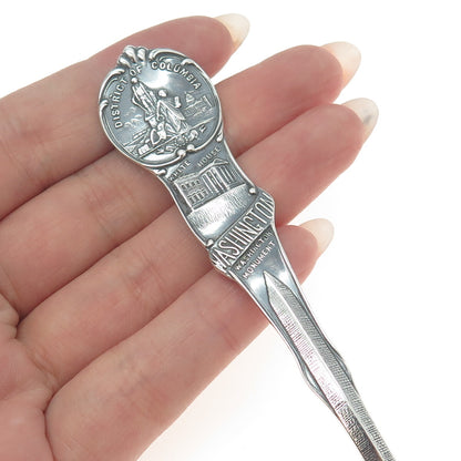 MECHANICS 925 Sterling Silver Antique Art Deco Washington Tea Spoon