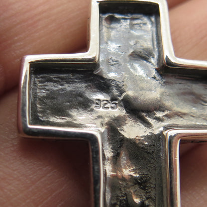 925 Sterling Silver Pebble Cross Pendant