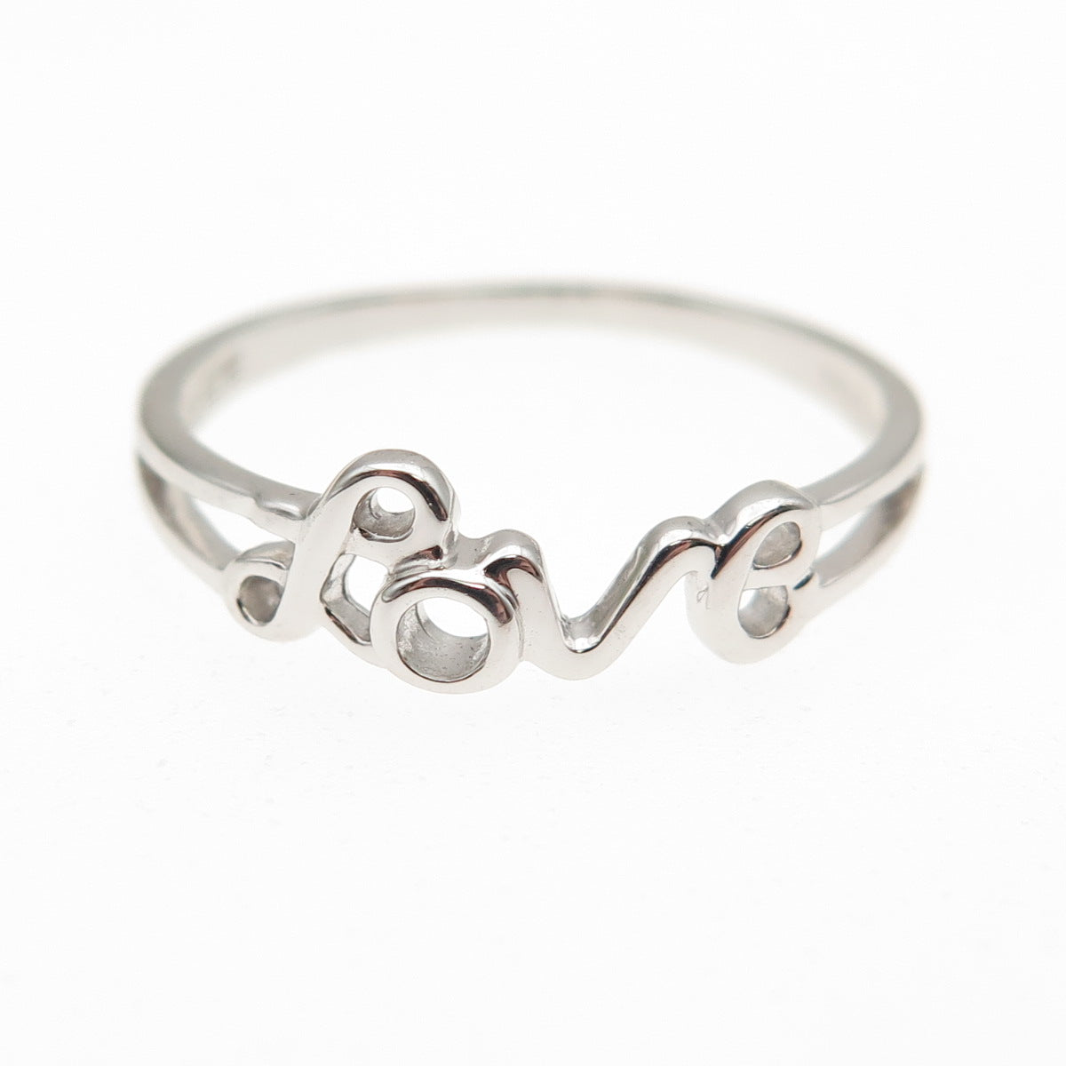 925 Sterling Silver Love Ring Size 7