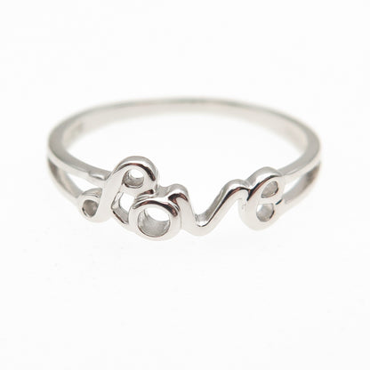 925 Sterling Silver Love Ring Size 7
