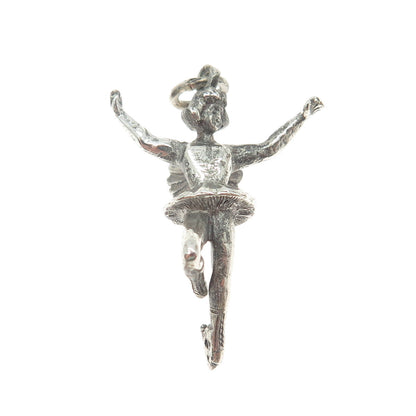 HAYWARD 925 Sterling Silver Antique Art Deco Fairy Minimalist Charm Pendant