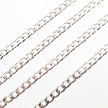 P. Lux 925 Sterling Silver Italy Curb Chain Necklace 20"