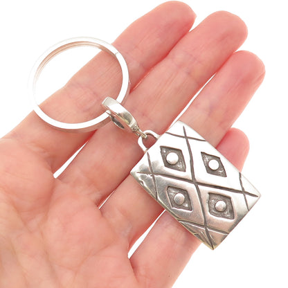 Lisa Jenks 925 Sterling Silver Vintage Modernist Key Fob Ring Holder