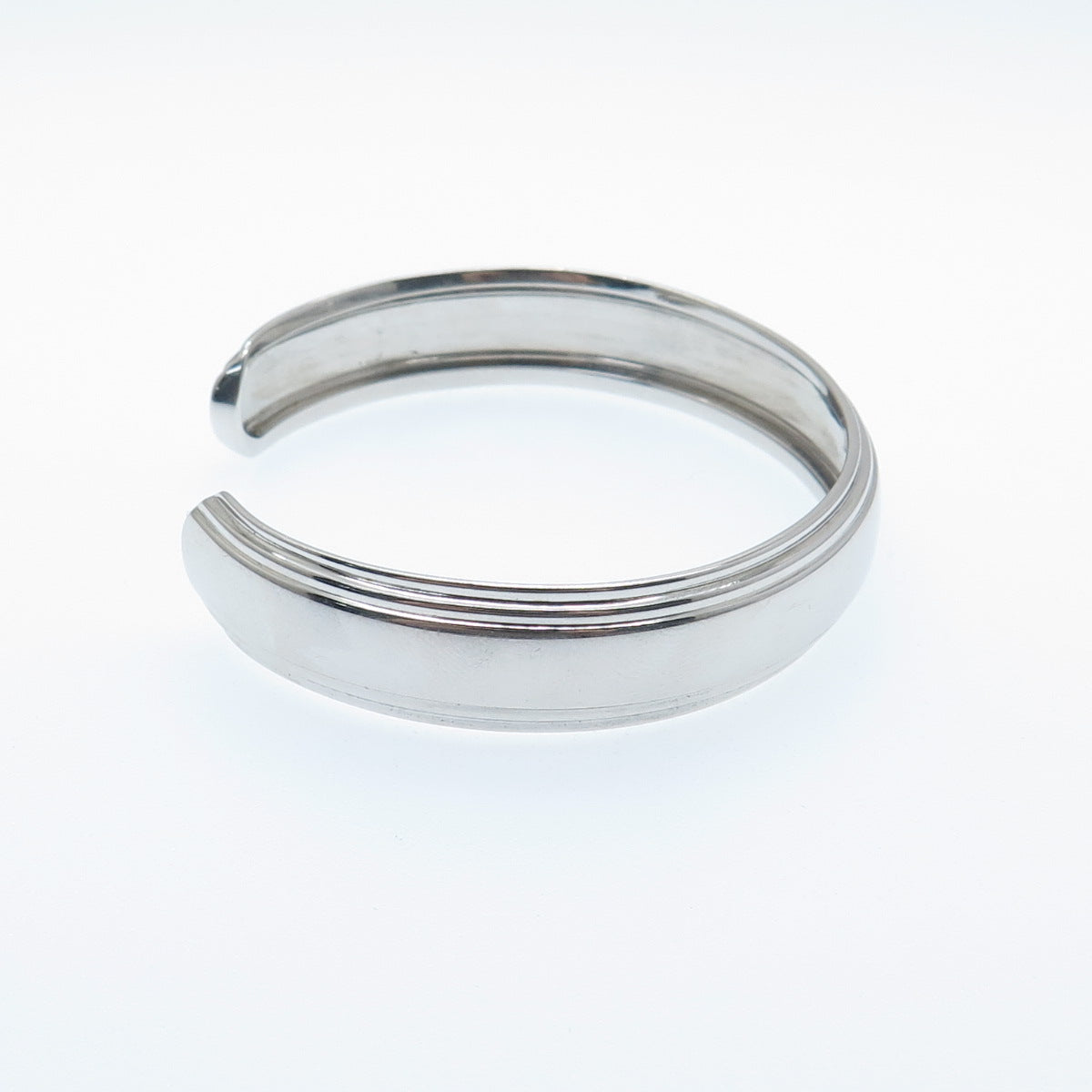 925 Sterling Silver Vintage Modernist Adjustable Cuff Bracelet 7"