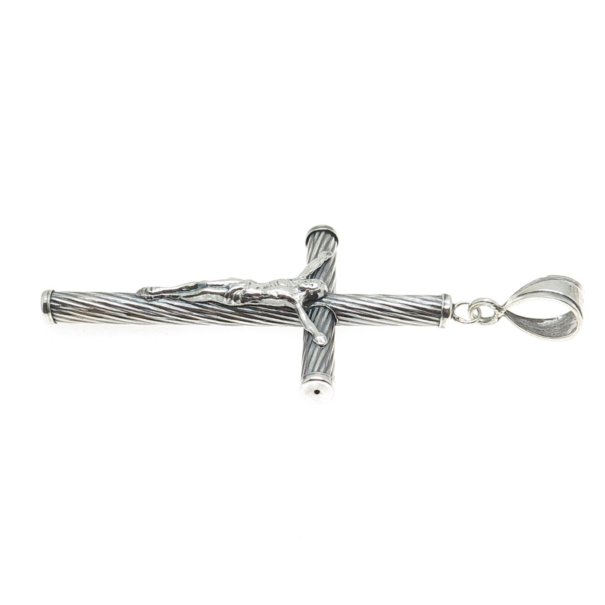 925 Sterling Silver Vintage Crucifix Cross Pendant